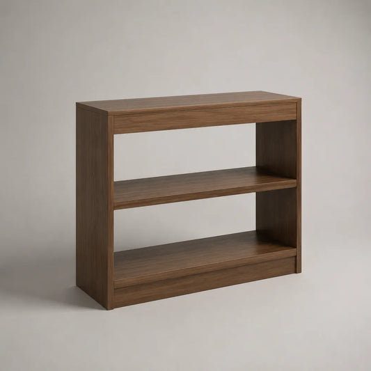 Bücherregal aus Holz mit 2 offenen Fächern, Walnussbraun, 90 × 30 × 80 cm